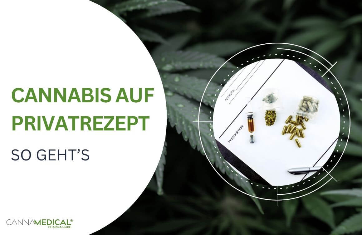 medizinische Cannabisprodukte auf einem Formular