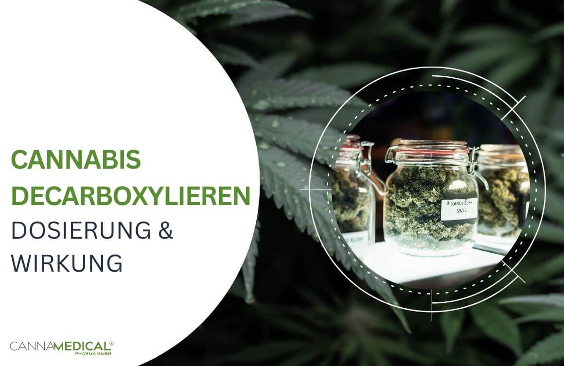 Cannabisblüten in Gläser